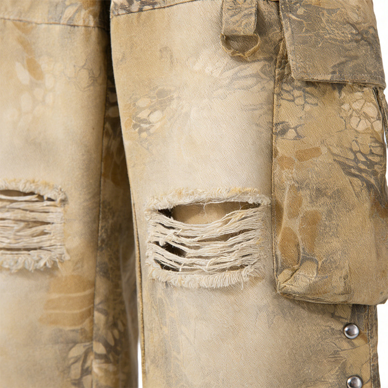 Custom Towel & Applique Embroidery Cargo Pants