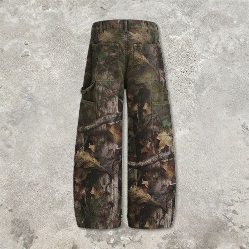 Custom Camouflage Applique Embroidery Cargo Pants | Rivet | Digital Print | Custom Streetwear Manufacturer
