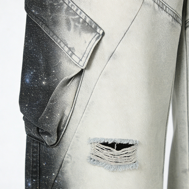 Custom High Quality Washed Digital Print Cargo Pants