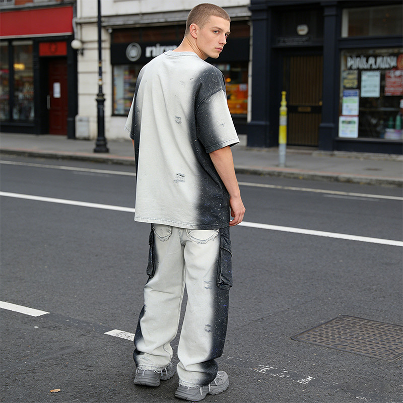 Custom High Quality Washed Digital Print Cargo Pants