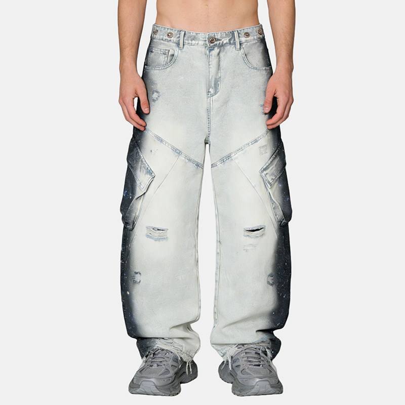 Custom High Quality Washed Digital Print Cargo Pants