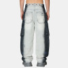 Custom High Quality Washed Digital Print Cargo Pants | Rivet | Ripped | Custom Streetwear Manufacturer