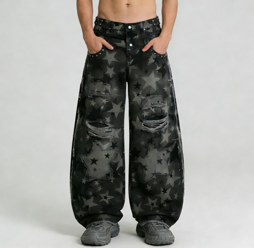Original Design Digital Print Rivet Cargo Pants |  Patch Embroidery | Custom Streetwear Manufacturer