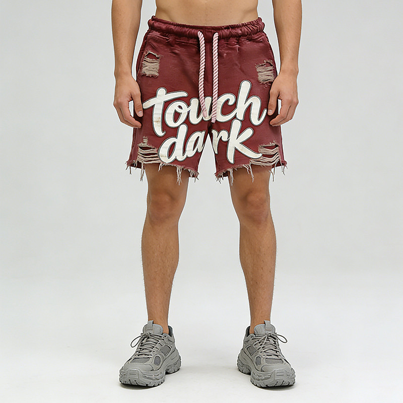 Original Design Washed Distressed Abraded Shorts