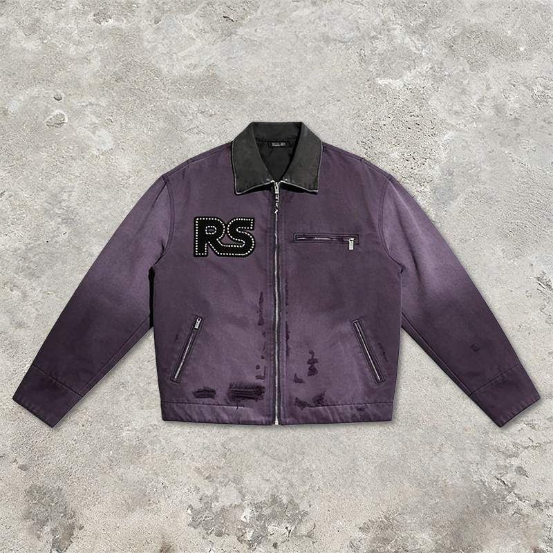 Custom Vintage Spray Color Workwear Jacket