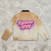 Custom Vintage Distressed Workwear Jacket with Towel Embroidery | Rhinestone | Spray Color | OEM/ODM