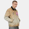 Custom Vintage Distressed Workwear Jacket with Towel Embroidery | Rhinestone | Spray Color | OEM/ODM