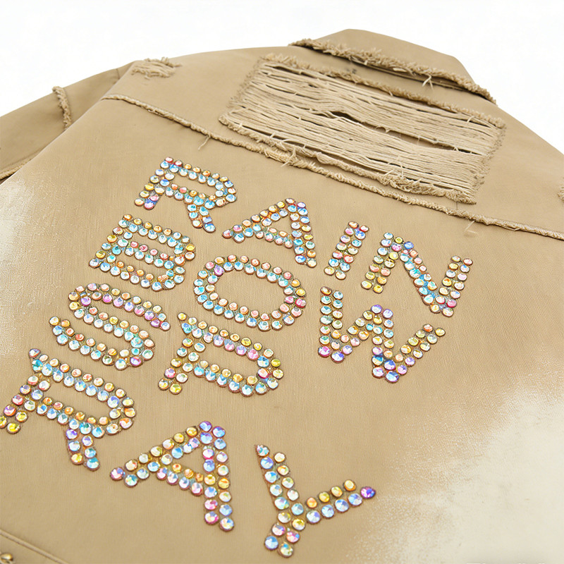 Custom Vintage Distressed Spray Paint Workwear Jacket