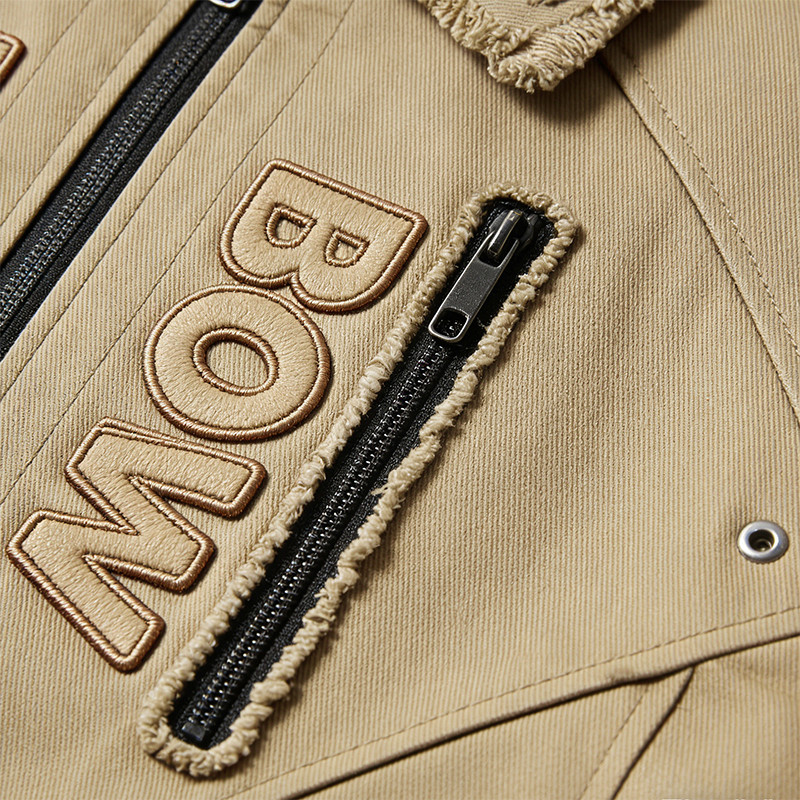 Custom Vintage Distressed Spray Paint Workwear Jacket