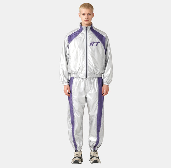 Custom Vintage Metallic Color Block Sweatpants Set | Screen Print | OEM/ODM