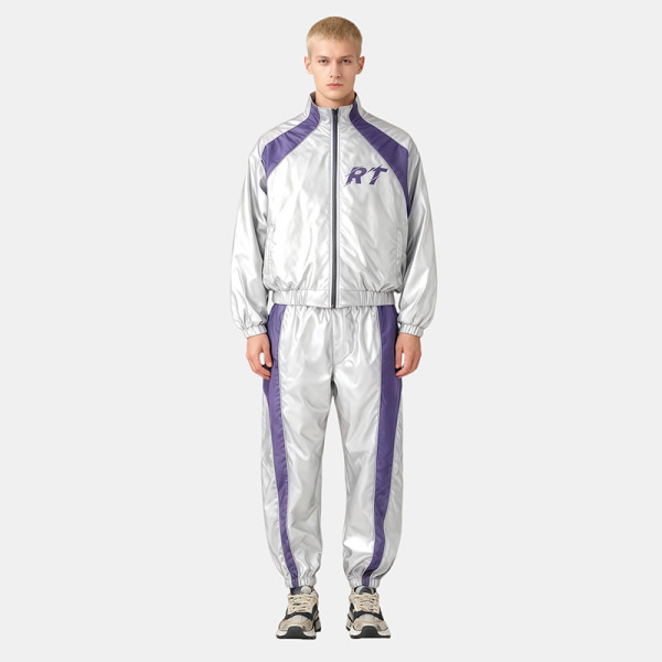 Custom Vintage Metallic Color Block Sweatpants Set | Screen Print | OEM/ODM