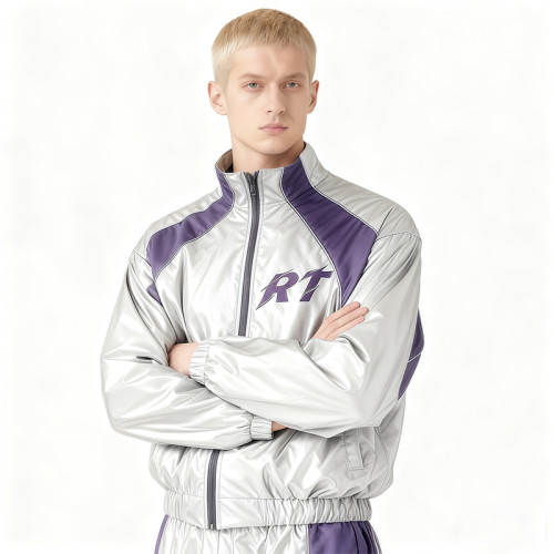 Custom Vintage Metallic Color Block Sweatpants Set | Screen Print | OEM/ODM