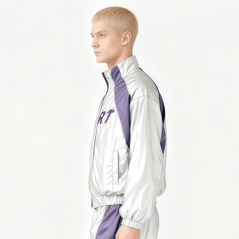 Custom Vintage Metallic Color Block Sweatpants Set