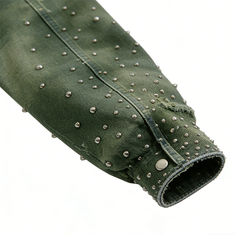 Custom Tech Cargo Distressed Ripped Jacket