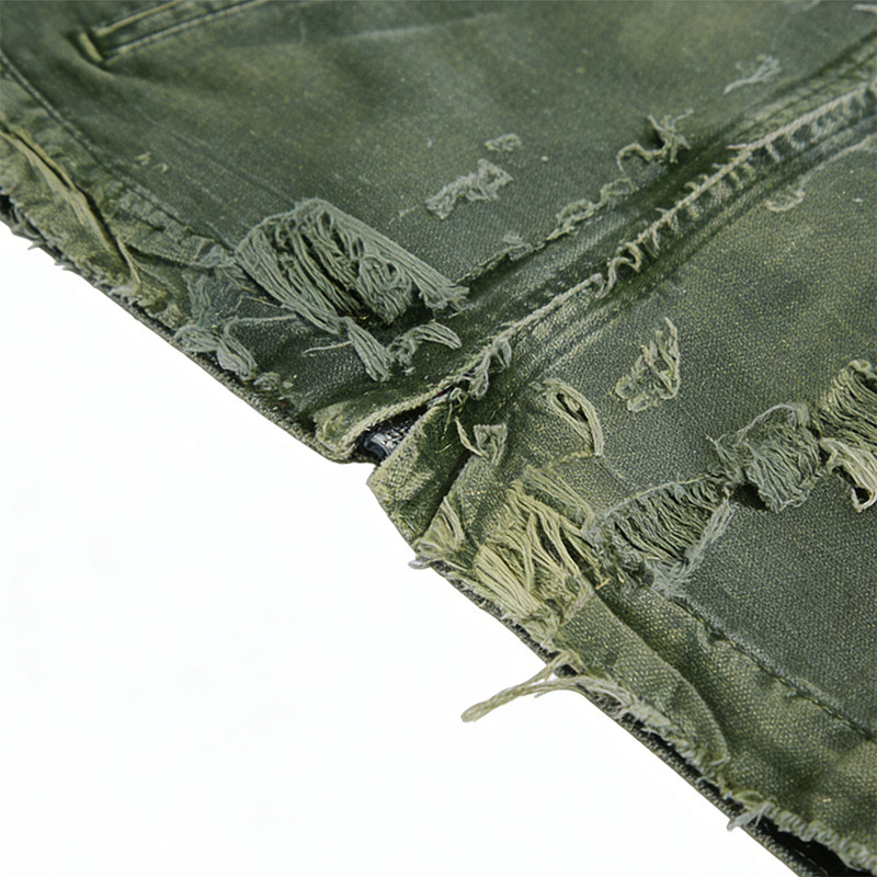 Custom Tech Cargo Distressed Ripped Jacket