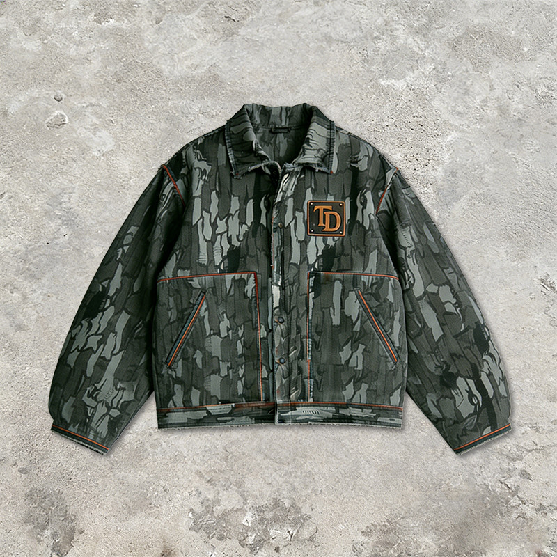 Custom Cargo Tech Digital Print Riveted Jacket