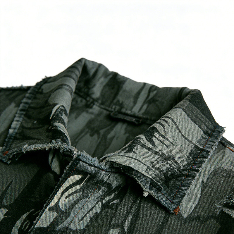 Custom Cargo Tech Digital Print Riveted Jacket