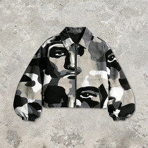 Custom Cargo Tech Digital Print Riveted Jacket | Camo Technicalwear | Cotton Blend | Custom Streetwear