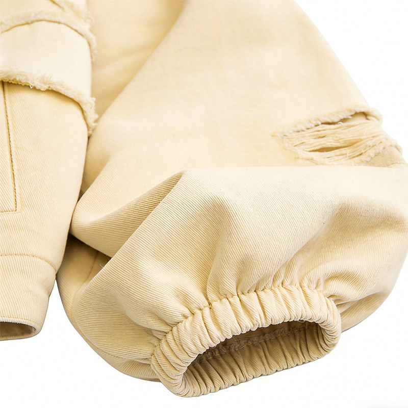 Custom Cargo Tech Patchwork Frayed Jacket