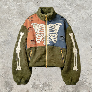 Custom Tech Cargo Patchwork Distressed Jacket | Technicalwear Utility | Applique Embroidery | Custom Streetwear