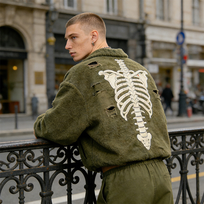 Custom Tech Cargo Patchwork Distressed Jacket