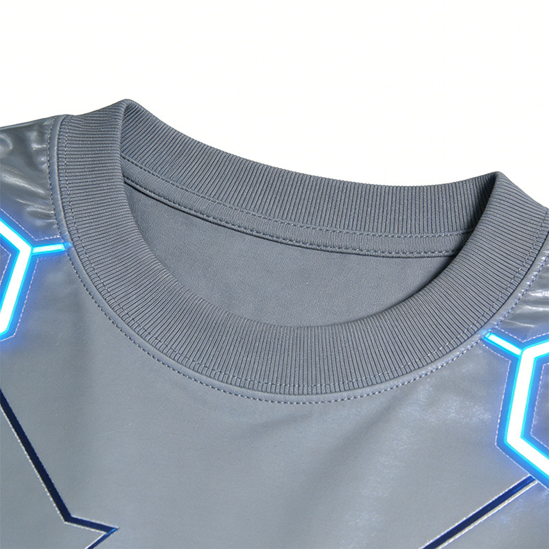 Custom Cyber Tech Digital Print Spray T-shirt