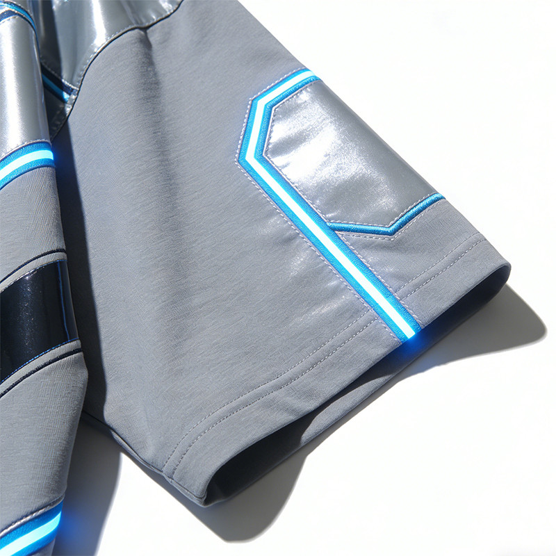 Custom Cyber Tech Digital Print Spray T-shirt