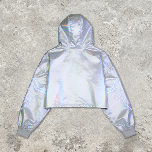 Custom Cyber Holographic Reflective Hoodie | Techwear | Custom Streetwear