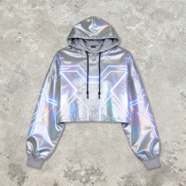 Custom Cyber Holographic Reflective Hoodie | Techwear | Custom Streetwear