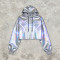 Custom Cyber Holographic Reflective Hoodie | Techwear | Custom Streetwear