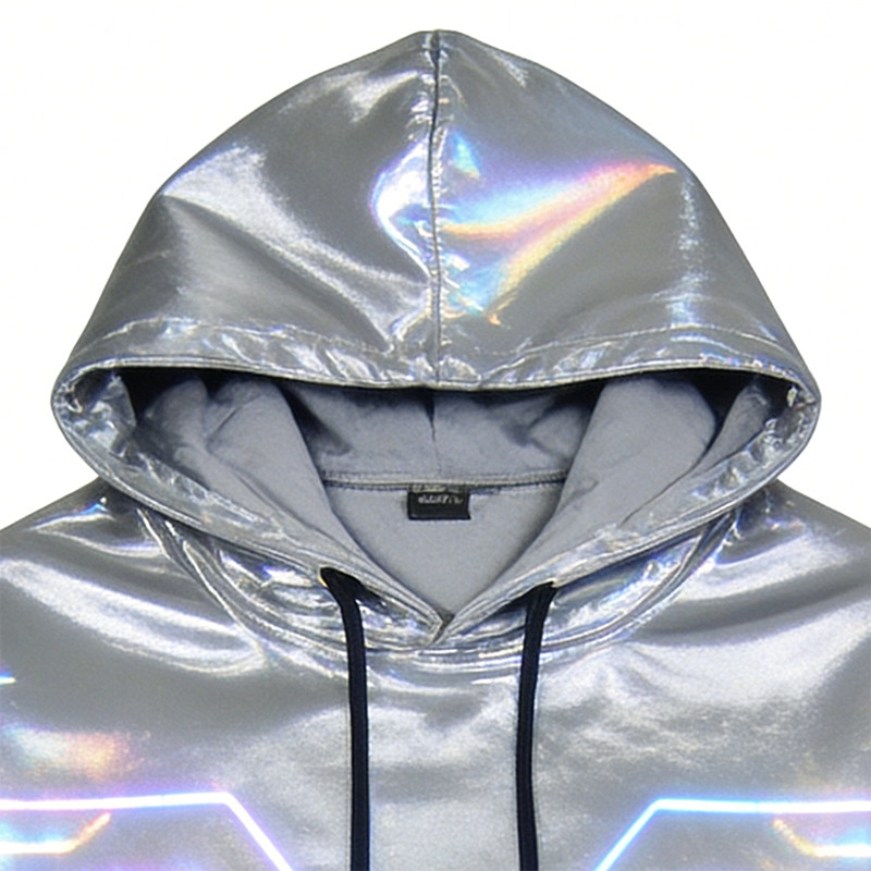 Custom Cyber Holographic Reflective Hoodie