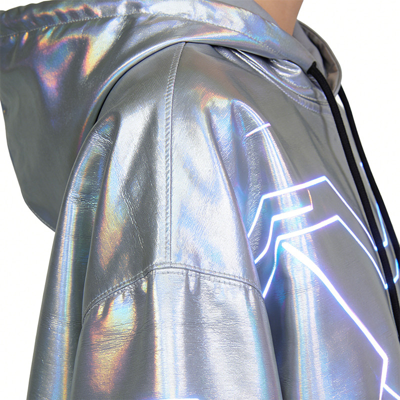 Custom Cyber Holographic Reflective Hoodie
