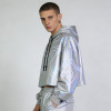 Custom Cyber Holographic Reflective Hoodie | Techwear | Custom Streetwear