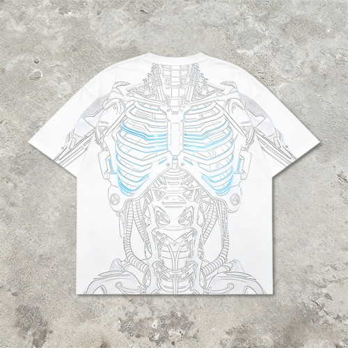 Custom Cyber Tech Digital Print T-shirt | Techwear | Custom Streetwear | OEM ODM