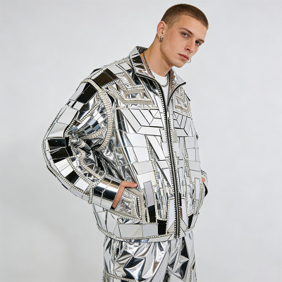 Custom Cyber Tech Mirror Patch Jacket | Techwear | Custom Streetwear | ODM OEM