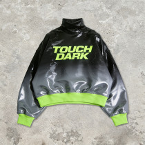 Custom Cyber Tech Gradient PU Gel Print Jacket | Techwear | Custom Streetwear | ODM OEM