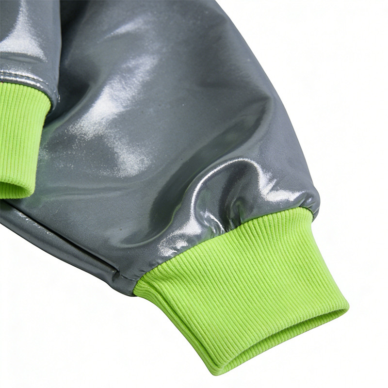 Custom Cyber Tech Gradient PU Gel Print Jacket