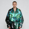 Custom Cyber Tech Iridescent Reflective Jacket | Techwear | Holographic | Custom Streetwear | ODM OEM