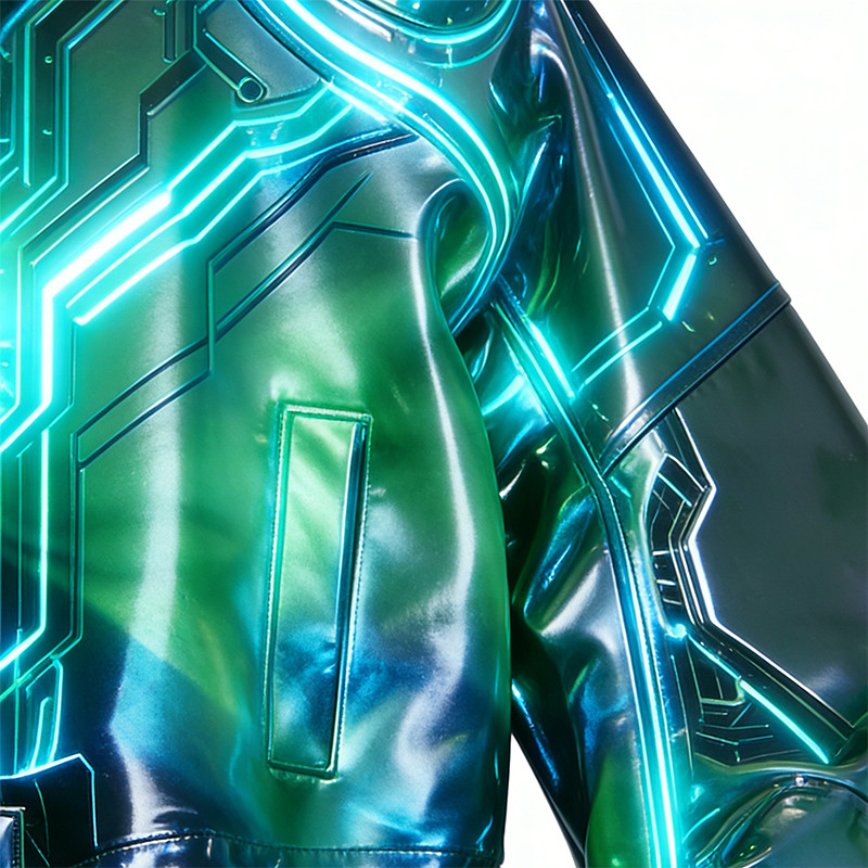 Custom Cyber Tech Iridescent Reflective Jacket