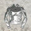 Custom Tech Silver Foil Silicone Print T-shirt | Techwear | Custom Streetwear | OEM ODM