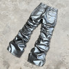 Custom Cyber Metallic 3D Pleated Reflective Pants | Techwear | Custom Streetwear | ODM OEM
