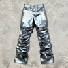 Custom Cyber Metallic 3D Pleated Reflective Pants | Techwear | Custom Streetwear | ODM OEM