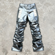Custom Cyber Metallic 3D Pleated Reflective Pants | Techwear | Custom Streetwear | ODM OEM