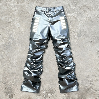 Custom Cyber Metallic 3D Pleated Reflective Pants | Techwear | Custom Streetwear | ODM OEM