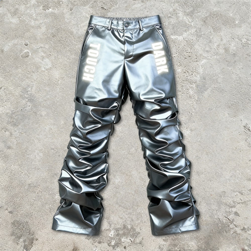 Custom Cyber Metallic 3D Pleated Reflective Pants | Techwear | Custom Streetwear | ODM OEM