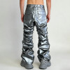 Custom Cyber Metallic 3D Pleated Reflective Pants | Techwear | Custom Streetwear | ODM OEM