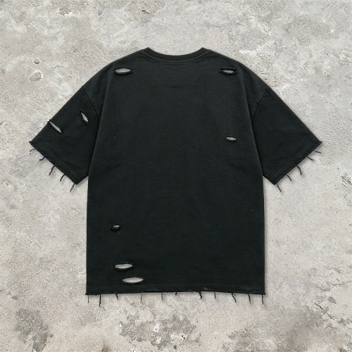 Custom Punk Delic Distressed Frayed T-shirt | Screen Print | Punk Streetwear | New Design