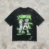 Custom Punk Delic Distressed Frayed T-shirt | Screen Print | Punk Streetwear | New Design