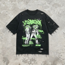Custom Punk Delic Distressed Frayed T-shirt | Screen Print | Punk Streetwear | New Design