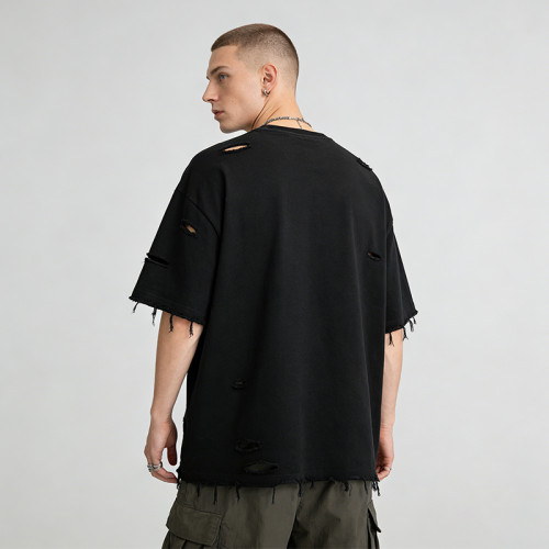 Custom Punk Delic Distressed Frayed T-shirt | Screen Print | Punk Streetwear | New Design